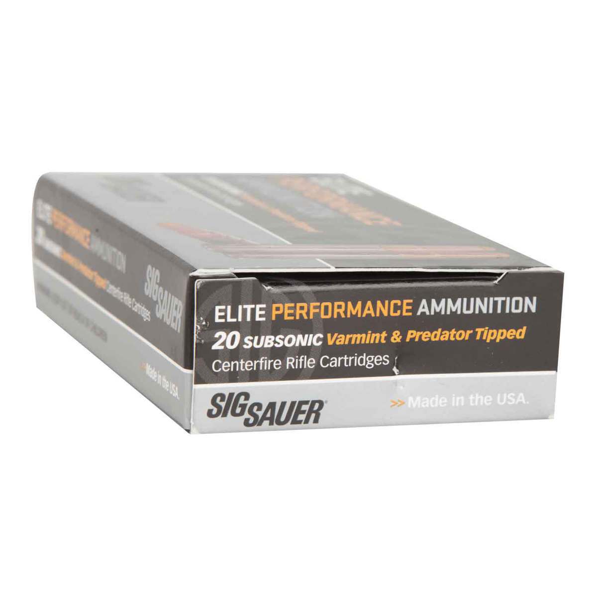 Sig Sauer Nickel-Plated Elite Hunter Tipped 300 AAC Blackout 205gr JHP Rifle Ammo - 20 Rounds Sig Sauer Nickel-Plated Elite Hunter Tipped 300 AAC Blackout 205gr JHP Rifle Ammo - 20 Rounds