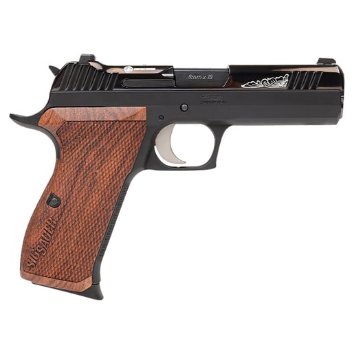 Sig Sauer P210 Carry Custom Works 9mm Luger 4.1in Black High Polish DLC Pistol - 8+1 Rounds - Black image