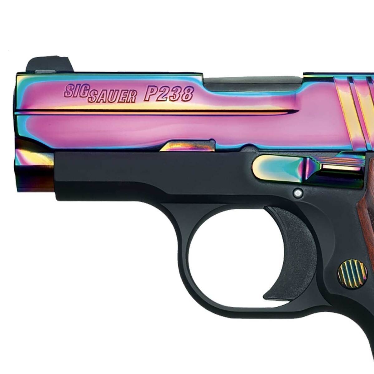 Sig Sauer P238 380 Auto (ACP) 2.7in Rainbow Titanium Pistol - 6+1 Rounds Sig Sauer P238 380 Auto (ACP) 2.7in Rainbow Titanium Pistol - 6+1 Rounds