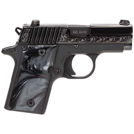 Sig Sauer P238 Pearl Series withCustom Black Pearl Grips 380 Auto (ACP) 2.7in Black Hard Anodized/Engraved Polished Black Pistol - 6+1 Rounds image