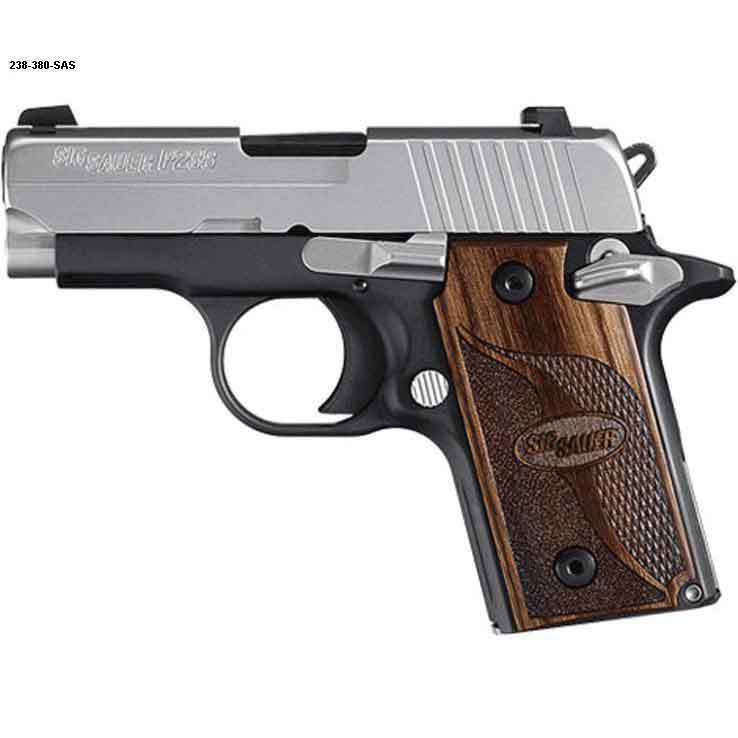 Sig Sauer P238 SAS 380 Auto (ACP) 2.7in Stainless Pistol - 6+1 Rounds - Black Sig Sauer P238 SAS 380 Auto (ACP) 2.7in Stainless Pistol - 6+1 Rounds - Black