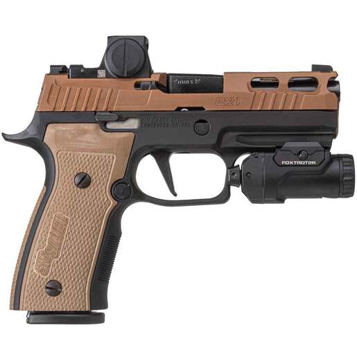 Sig Sauer P320 AXG Pro 9mm Luger 39in Coyote PVD Pistol  211 Rounds  Tan
