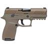 Sig Sauer P320 Compact 9mm Luger 3.9in Flat Dark Earth Pistol - 15+1 Rounds - Tan