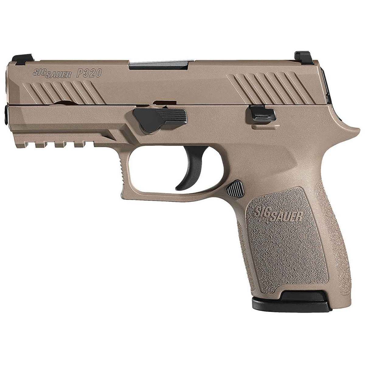 Sig Sauer P320 Compact 40 S&W 3.9in Flat Dark Earth Pistol - 10+1 Rounds - Tan Sig Sauer P320 Compact 40 S&W 3.9in Flat Dark Earth Pistol - 10+1 Rounds - Tan