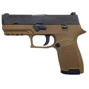 Sig Sauer P320 9mm Luger 3.9in Flat Dark Earth Contrast Sight Compact Pistol - 15+1 Rounds