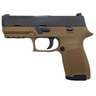 Sig Sauer P320 9mm Luger 3.9in Flat Dark Earth Contrast Sight Compact Pistol - 10+1 Rounds