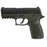 Sig Sauer P320 9mm Luger 3.9in Black w/ OD Green Grip Siglite Night Sight Compact Pistol - 15+1 Rounds