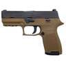 Sig Sauer P320 40 S&W 3.9in Flat Dark Earth Contrast Sight Compact Pistol - 13+1 Rounds