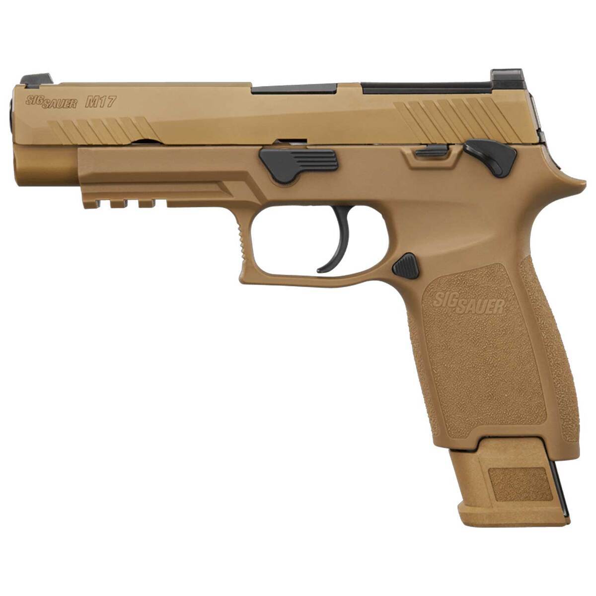 Sig Sauer P320 M17 9mm Luger 4.7in Coyote PVD Pistol - 21+1 Rounds - Tan Sig Sauer P320 M17 9mm Luger 4.7in Coyote PVD Pistol - 21+1 Rounds - Tan