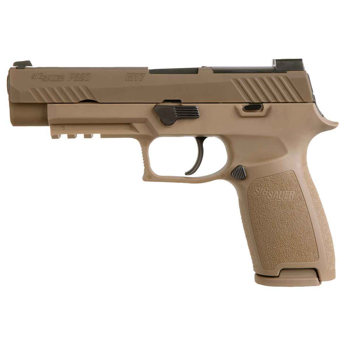 Sig Sauer P320 M17 9mm Luger 4.7in Coyote Tan Pistol - 17+1 Rounds Sig Sauer P320 M17 9mm Luger 4.7in Coyote Tan Pistol - 17+1 Rounds