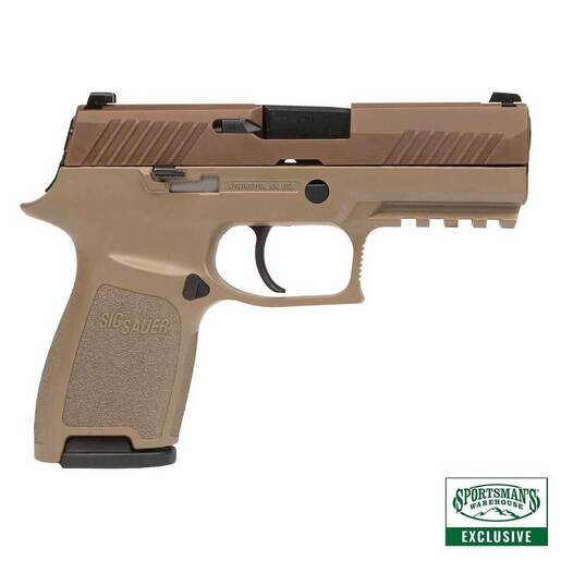 Sig Sauer P320 Nitron Compact 9mm Luger 39in Coyote Brown Pistol  151 Rounds  Tan Compact