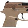 Sig Sauer P320 Nitron Compact 9mm Luger 3.9in Coyote Brown Pistol - 15+1 Rounds - Tan