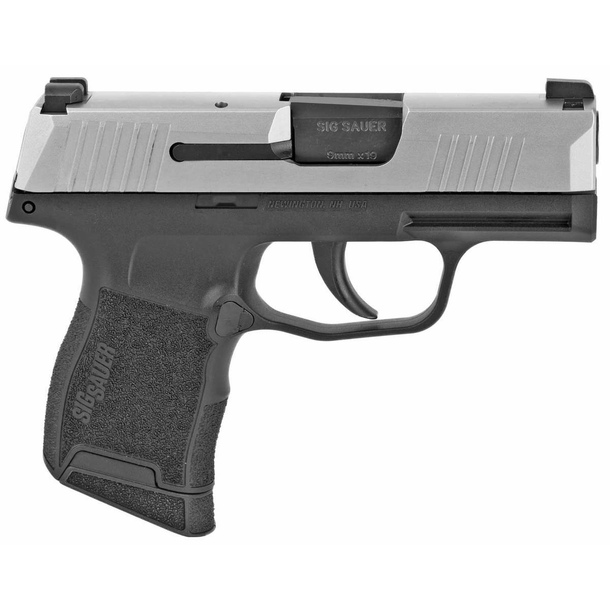 Sig Sauer P365 9mm Luger 3.1in Stainless Micro-Compact Semi Automatic Pistol - 10+1 Rounds - Silver Sig Sauer P365 9mm Luger 3.1in Stainless Micro-Compact Semi Automatic Pistol - 10+1 Rounds - Silver