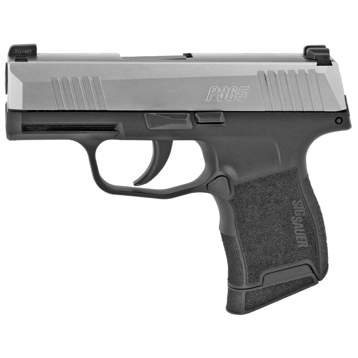 Sig Sauer P365 9mm Luger 3.1in Stainless Micro-Compact Semi Automatic Pistol - 10+1 Rounds - Silver Sig Sauer P365 9mm Luger 3.1in Stainless Micro-Compact Semi Automatic Pistol - 10+1 Rounds - Silver