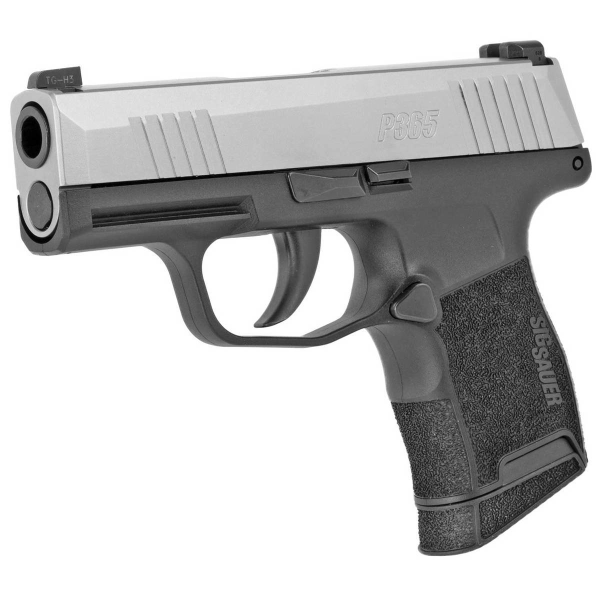 Sig Sauer P365 9mm Luger 3.1in Stainless Micro-Compact Semi Automatic Pistol - 10+1 Rounds - Silver Sig Sauer P365 9mm Luger 3.1in Stainless Micro-Compact Semi Automatic Pistol - 10+1 Rounds - Silver
