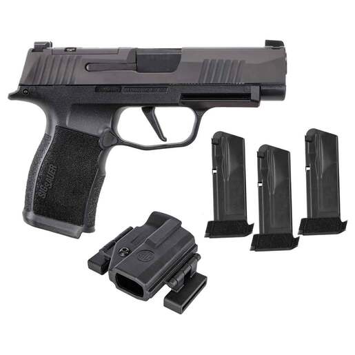 Sig Sauer P365XL TacPac 9mm Luger 3.7in Blackened Steel Pistol - 10+1 Rounds - Black image