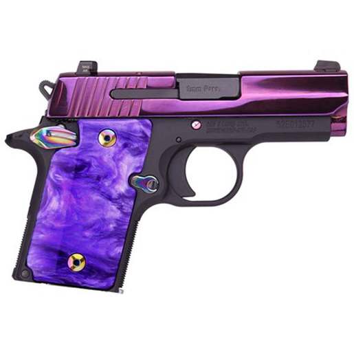 Sig Sauer P938 withPurple Pearl Grips 9mm Luger 3in Purple PVD Pistol - 6+1 Rounds image