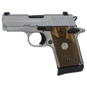 Sig Sauer P938 w/Wood Grips 9mm Luger 3in Stainless Pistol - 6+1 Rounds