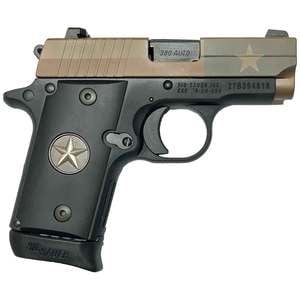 Sig Sauer P938 w/Black Texas Star Grips 9mm Luger 3in Flat Dark Earth Pistol - 7+1 Rounds