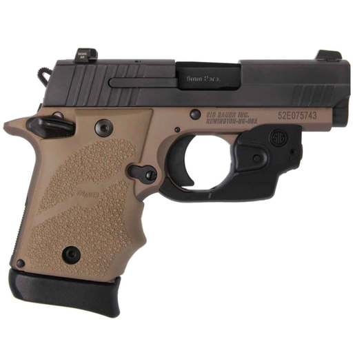 Sig Sauer P938 Combat With Siglite Night Sights 9mm Luger 3in FDE/Black Pistol - 7+1 Rounds - Flat Dark Earth/Black image