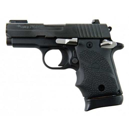 Sig Sauer P938 Hogue 9mm Luger 3in Black Pistol - 7+1 Rounds - Black image