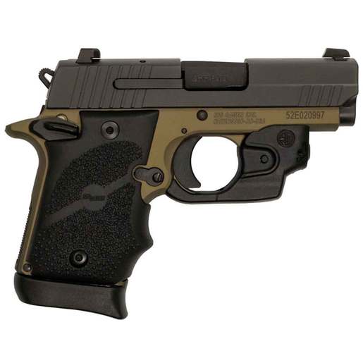 Sig Sauer P938 With Lima-38 Laser Module 9mm Luger 3in FDE/Black Pistol - 7+1 Rounds - Brown image