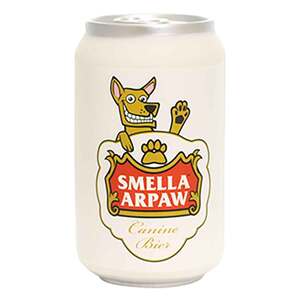 Silly Squeakers "Smella Arpaw" Beer Can Vinyl Plush Dog Toy