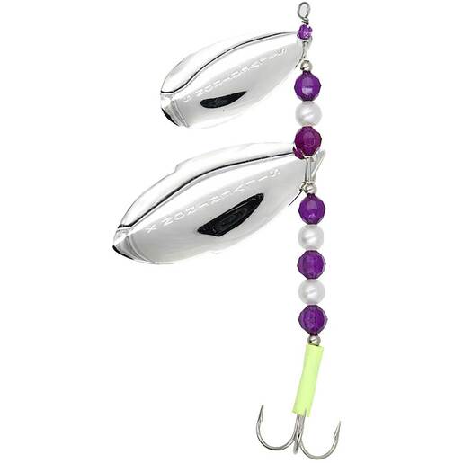 Silvertron Double Blade Inline Spinner – Double Green Silver