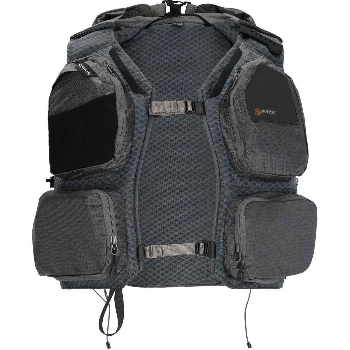 Simms Flyweight Fly Fishing Vest Pack - Smoke, L/XL - Smoke L/XL Simms Flyweight Fly Fishing Vest Pack - Smoke, L/XL - Smoke L/XL