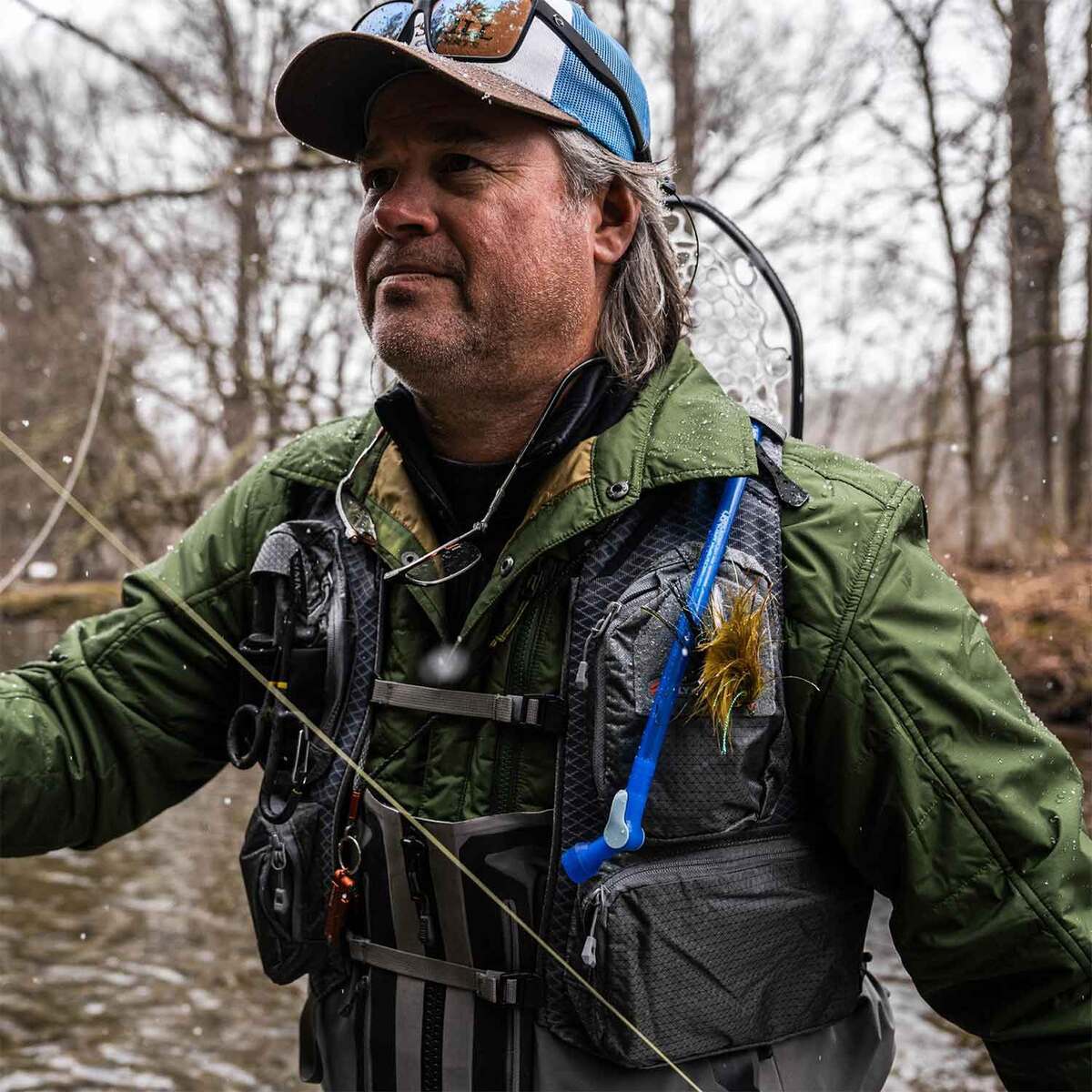 Simms Flyweight Fly Fishing Vest Pack - Smoke, L/XL - Smoke L/XL Simms Flyweight Fly Fishing Vest Pack - Smoke, L/XL - Smoke L/XL