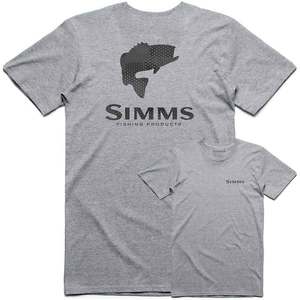 Simms Men's Bass Hex Camo Short Sleeve Shirt