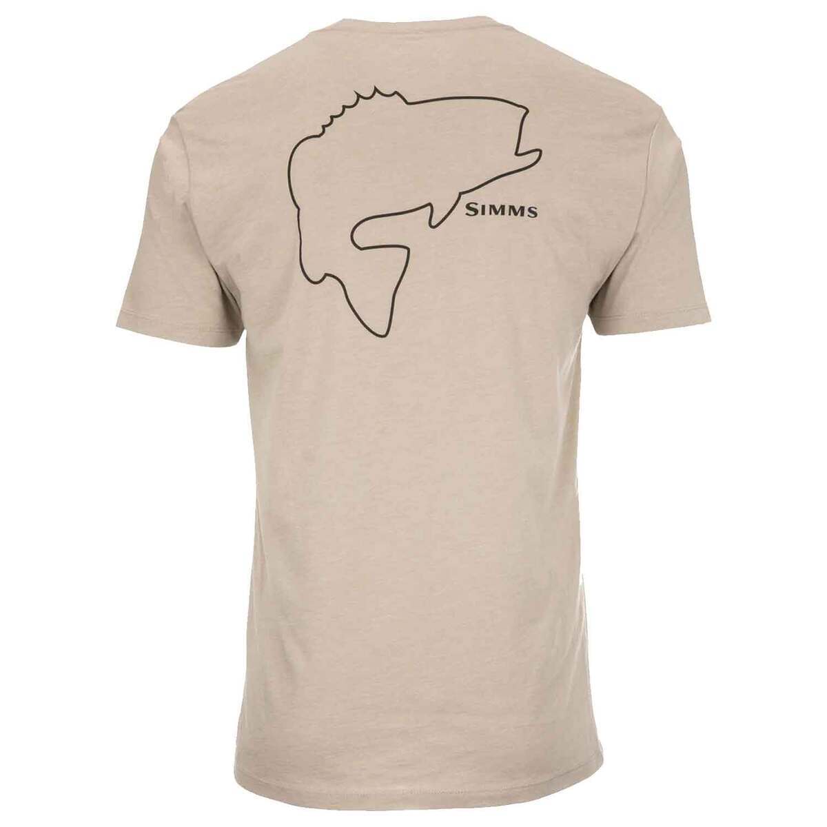 Simms Men's Bass Outline Short Sleeve Casual Shirt Simms Men's Bass Outline Short Sleeve Casual Shirt