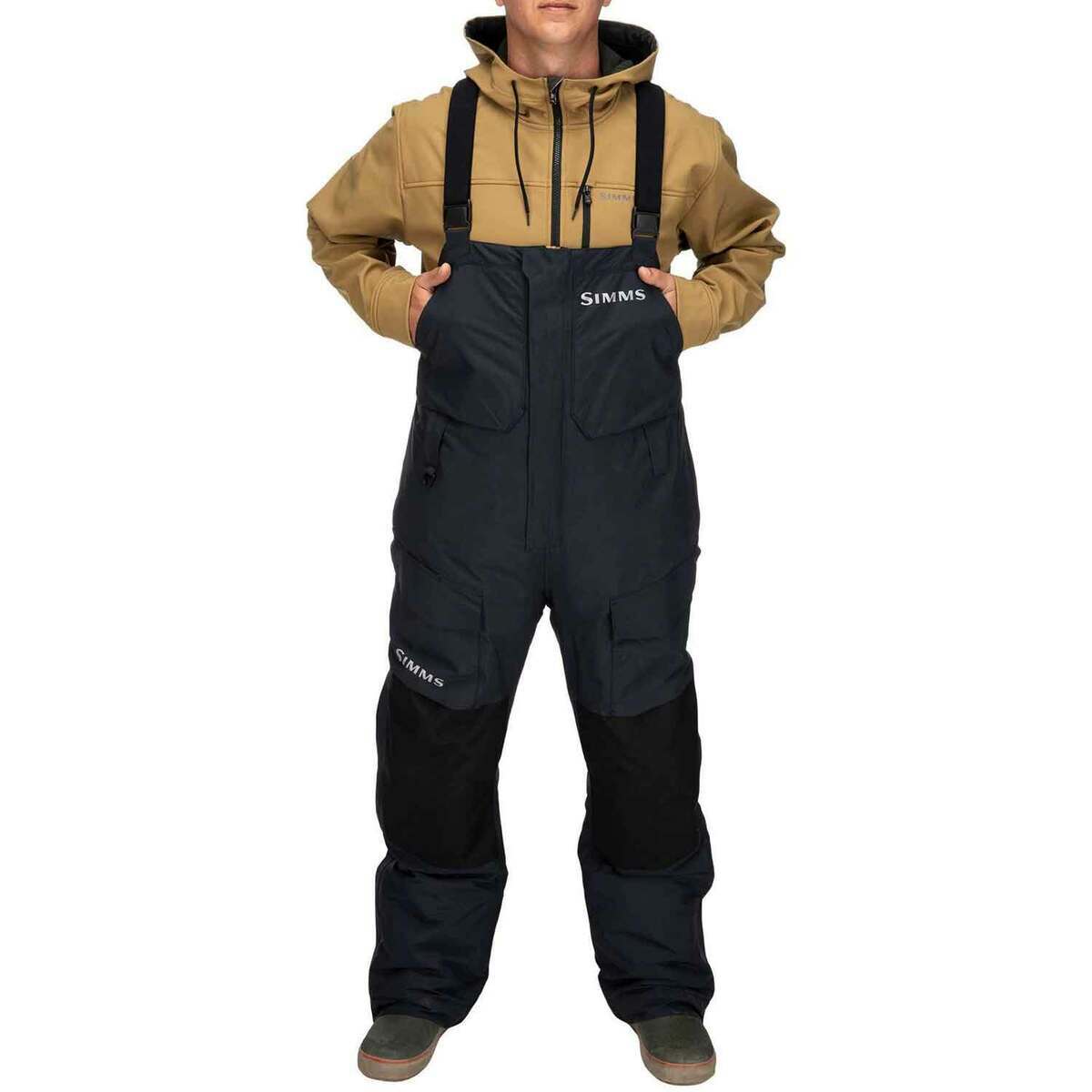 Simms Men's Black Challenger Insulated Fishing Bib - Past Season Simms Men's Black Challenger Insulated Fishing Bib - Past Season