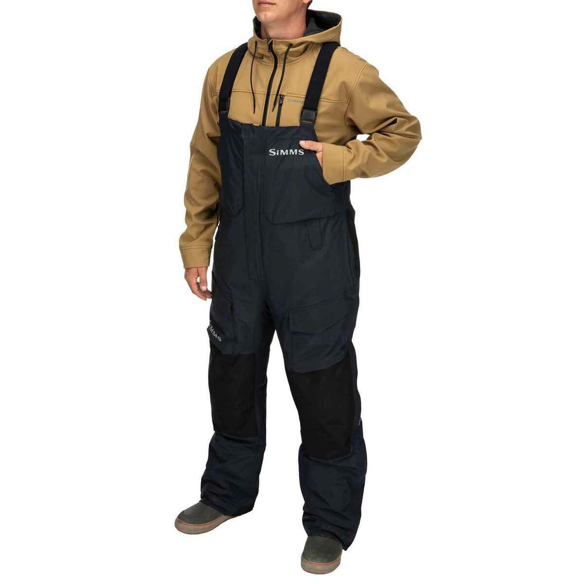 Simms Men's Black Challenger Insulated Fishing Bib - Past Season Simms Men's Black Challenger Insulated Fishing Bib - Past Season