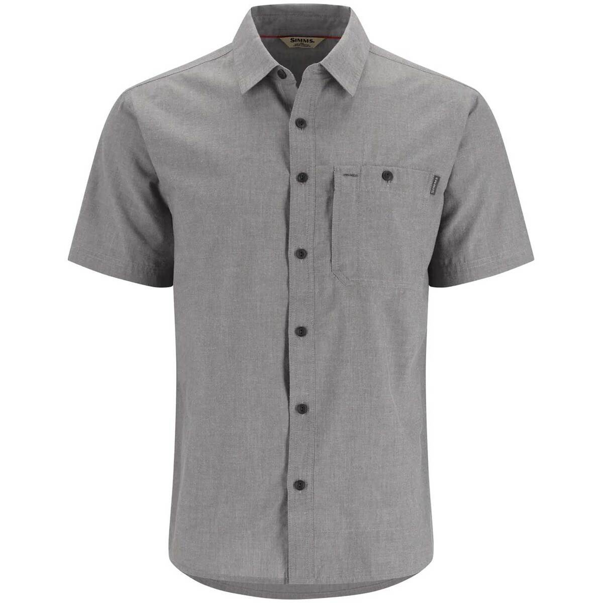 Simms Men's Cutbank Chambray Short Sleeve Fishing Shirt Simms Men's Cutbank Chambray Short Sleeve Fishing Shirt