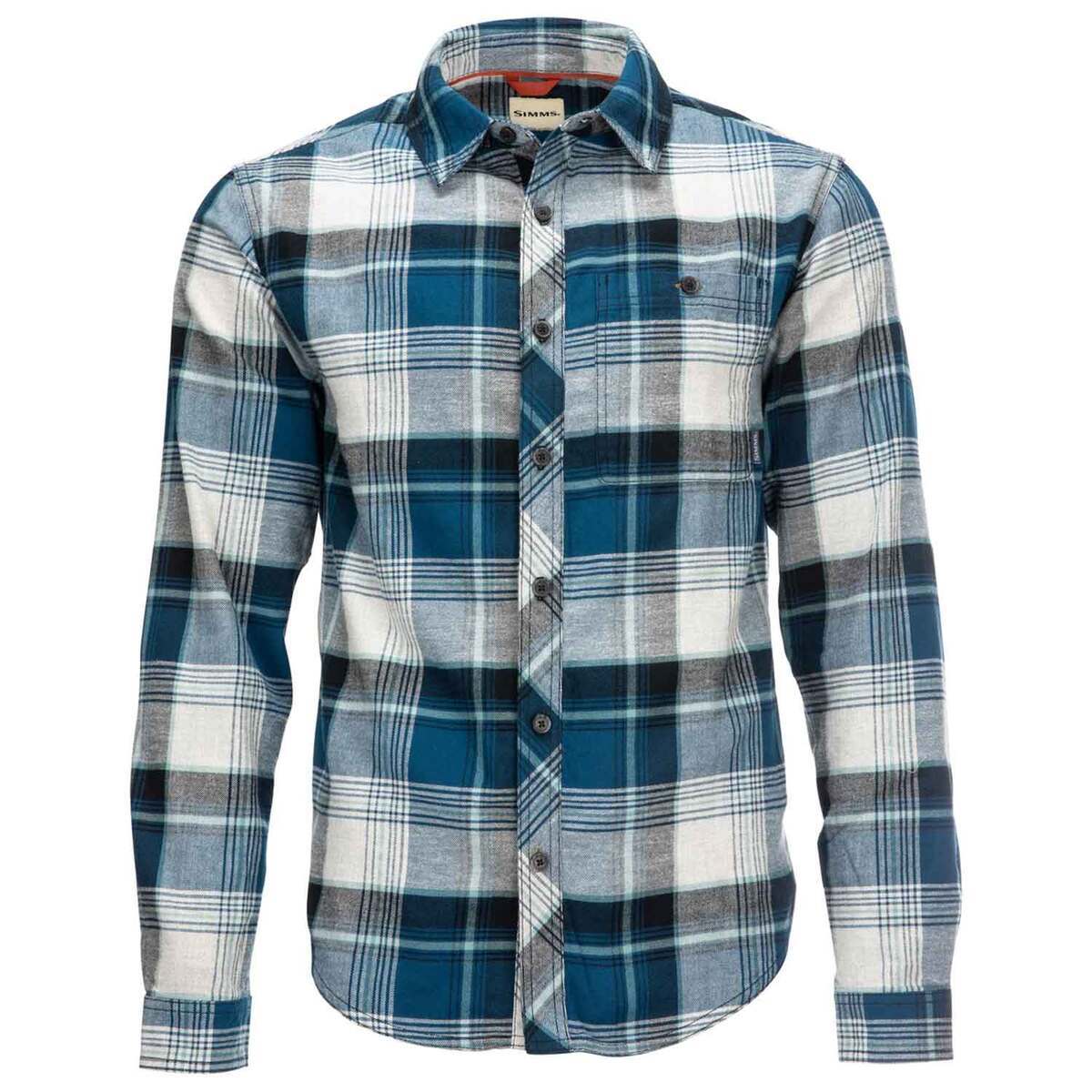 Simms Men's Dockwear Cotton Flannel Long Sleeve Casual Shirt Simms Men's Dockwear Cotton Flannel Long Sleeve Casual Shirt
