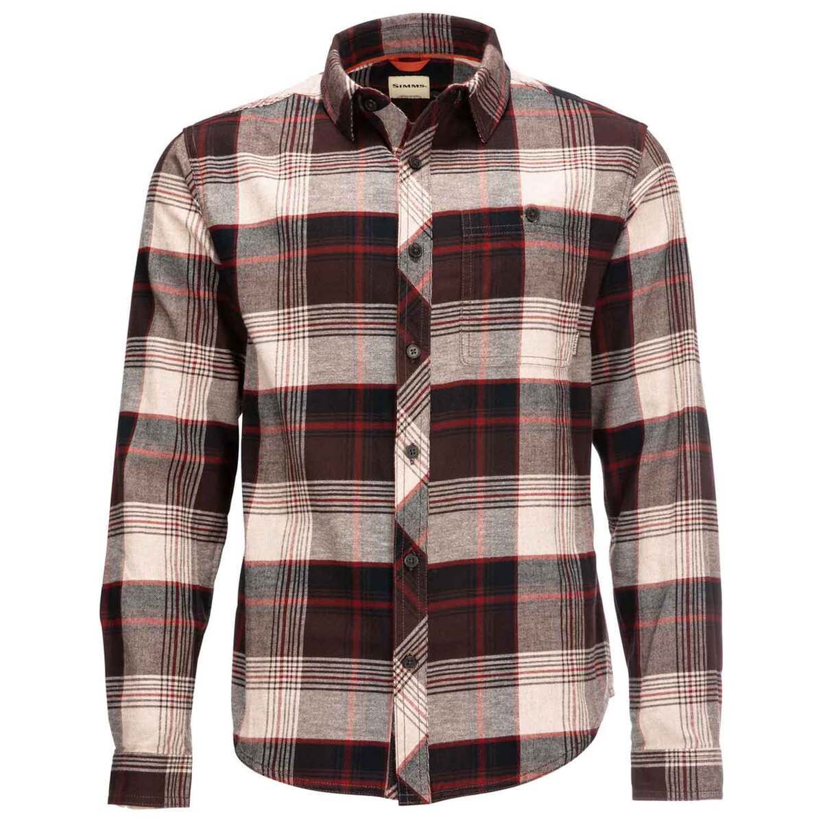 Simms Men's Dockwear Cotton Flannel Long Sleeve Casual Shirt Simms Men's Dockwear Cotton Flannel Long Sleeve Casual Shirt