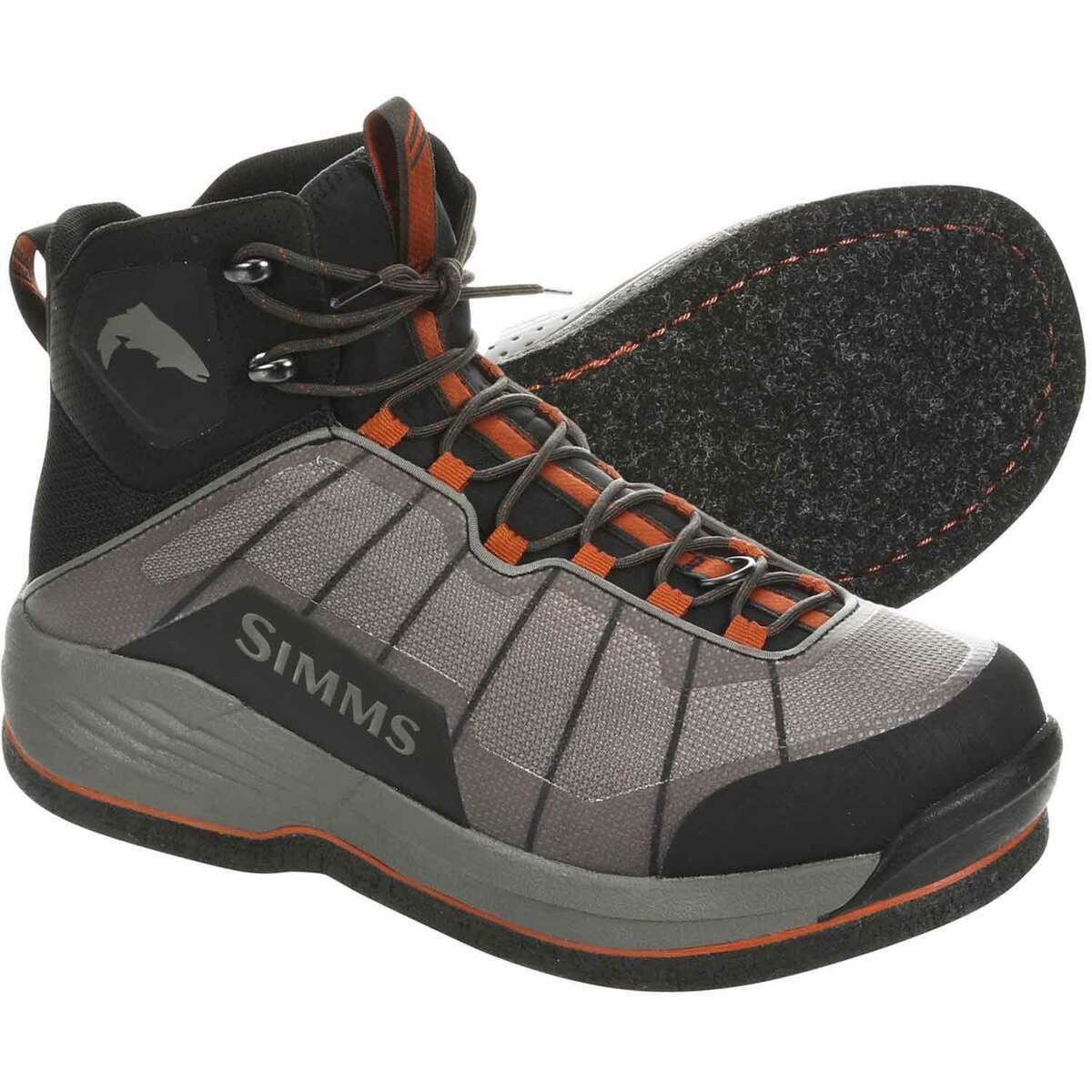 Simms Men's Flyweight Felt Soles Wading Boots - Steel Gray - Size 8 - Steel Gray 8 Simms Men's Flyweight Felt Soles Wading Boots - Steel Gray - Size 8 - Steel Gray 8