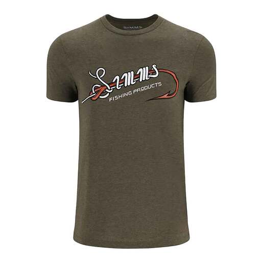 Simms Men’s Hook & Loop Short Sleeve Fishing Shirt – Athletic Heather M