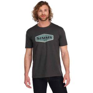 Simms Men's Logo Frame Short Sleeve Casual Shirt