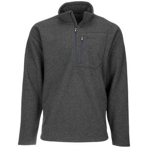 Simms Men's Rivershed Quarter Zip Fleece Jacket - Carbon - XL