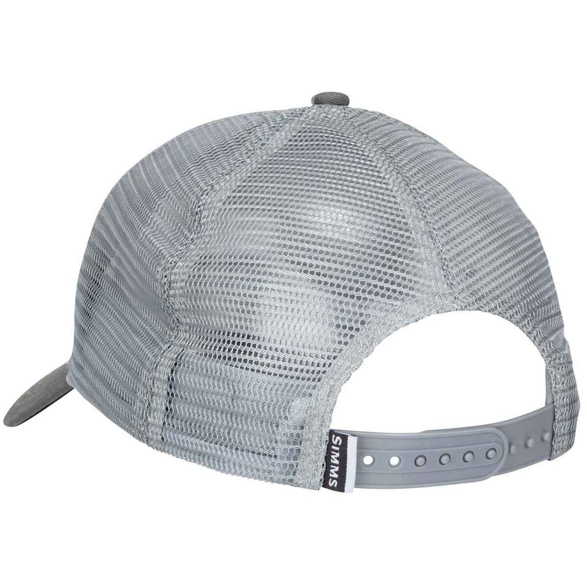 Simms Men's Salmon Icon Adjustable Trucker Hat - Slate - Slate One Size Fits Most Simms Men's Salmon Icon Adjustable Trucker Hat - Slate - Slate One Size Fits Most