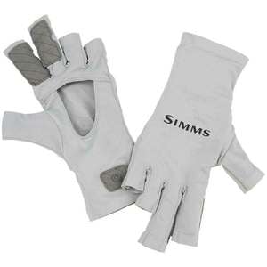 Simms Men's SolarFlex Fishing Gloves - Sterling - L