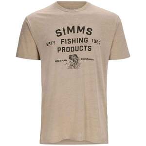Simms Men's Stacked Logo Bass Short Sleeve Casual Shirt