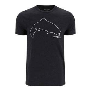 Simms Men's Trout Outline Short Sleeve Casual Shirt