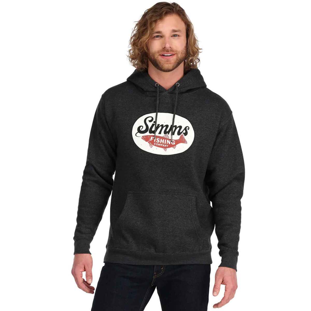 Simms Men's Trout Wander Casual Hoodie - Charcoal Heather - 3XL ...