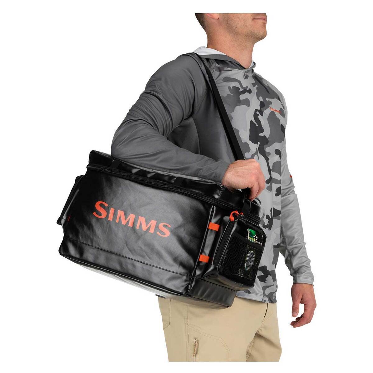Simms Stash Soft Tackle Bag - Black/Orange | Sportsman's Warehouse