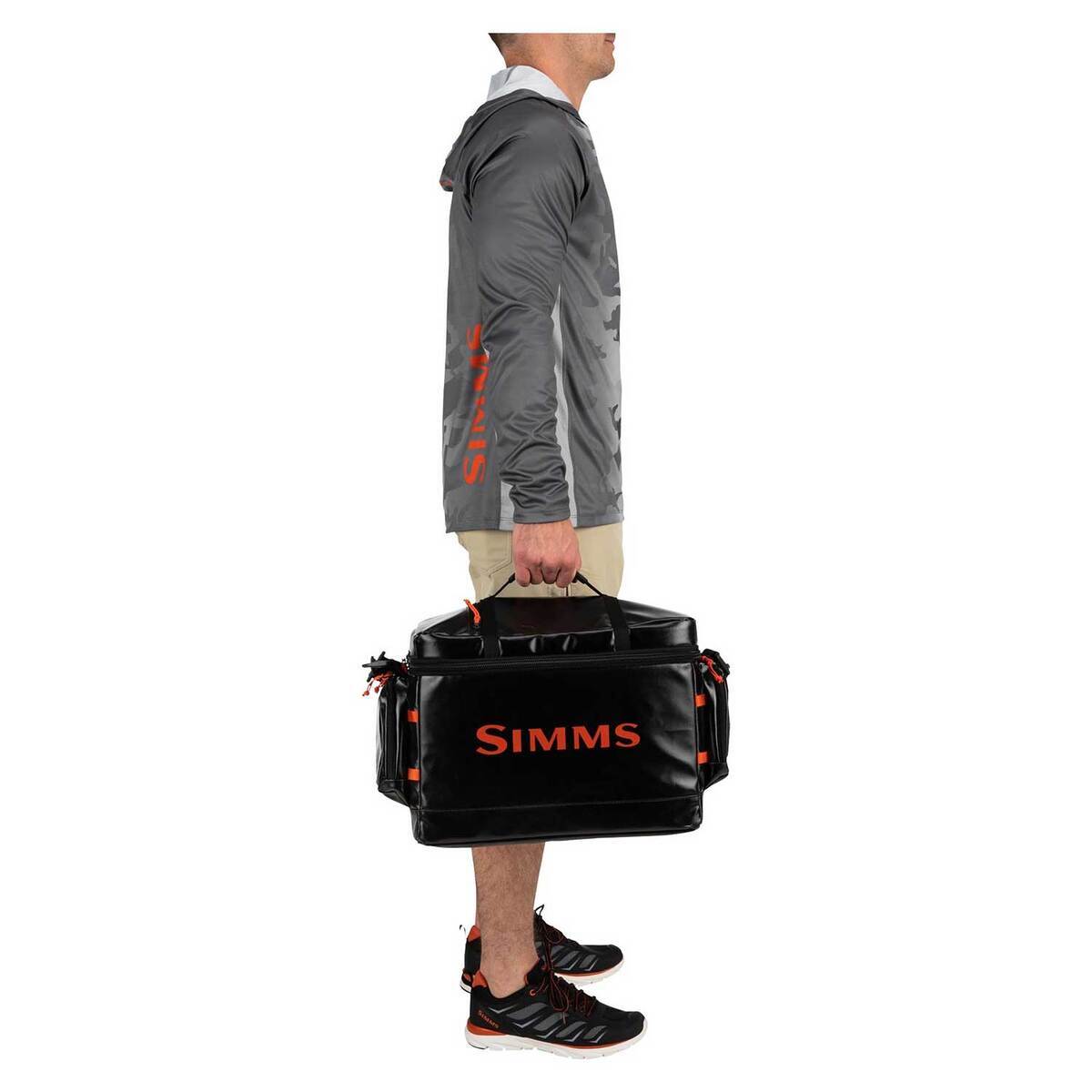Simms Stash Soft Tackle Bag - Black/Orange | Sportsman's Warehouse