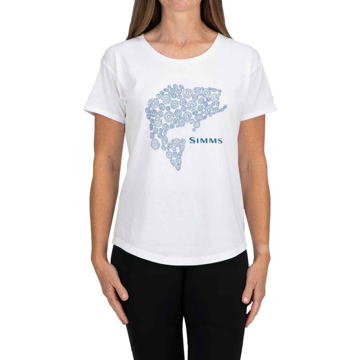 Simms Women's Floral Bass Short Sleeve Casual Shirt Simms Women's Floral Bass Short Sleeve Casual Shirt