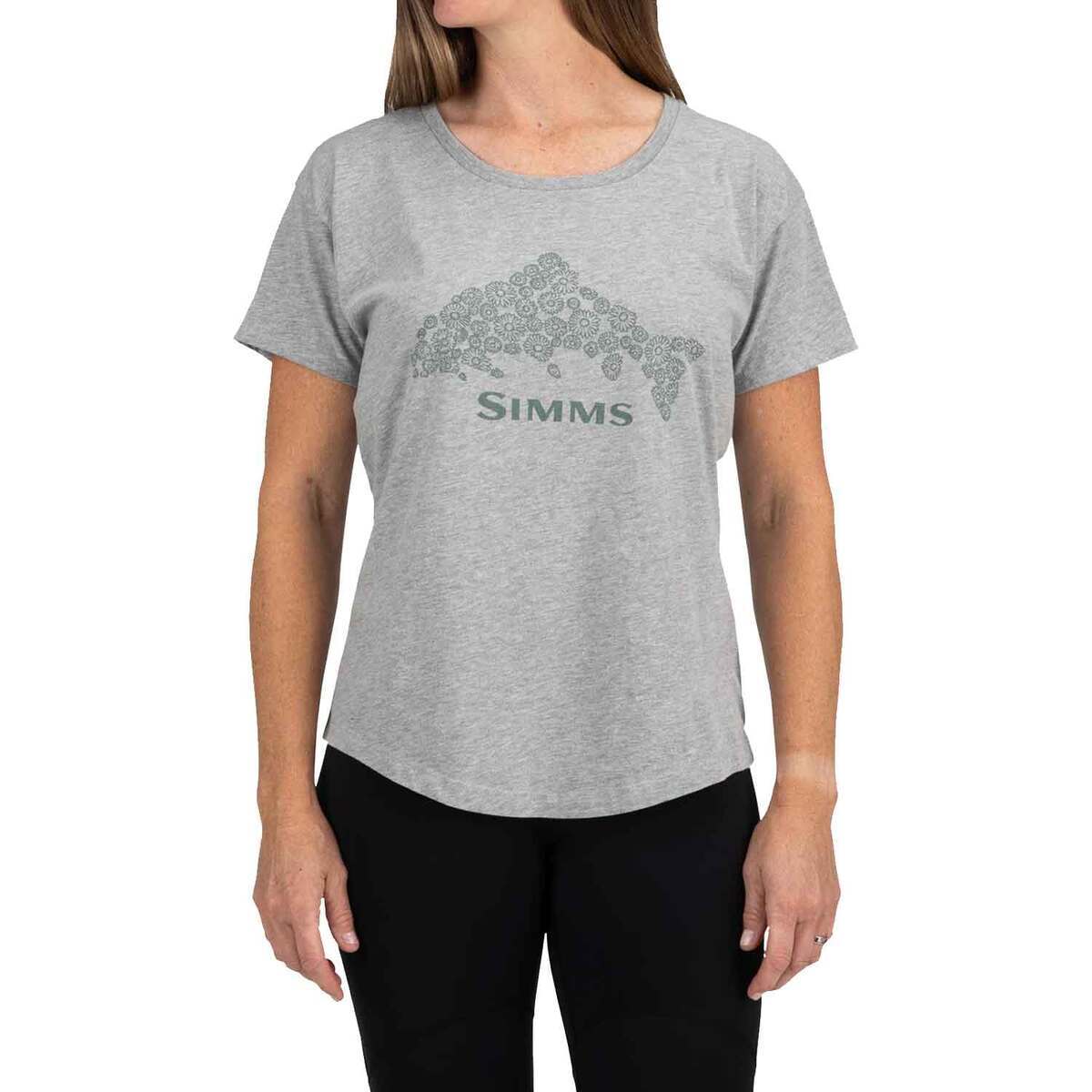 Simms Women's Floral Trout Short Sleeve Casual Shirt Simms Women's Floral Trout Short Sleeve Casual Shirt